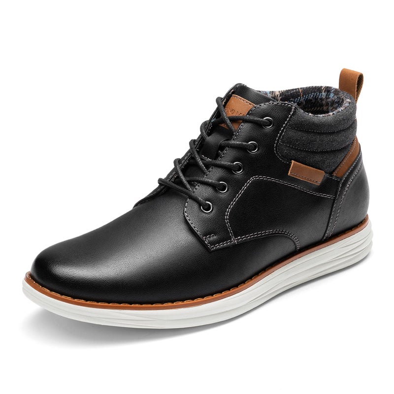Bruno Marc Men's Mid Top Chukka Sneaker Lace Up Dress Boot,Size 10.5,Black,GRAND-HIGH - Image 1